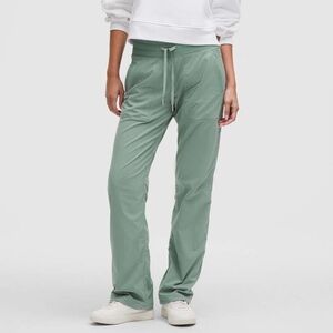 Lululemon Dance Studio Mid-Rise Lined Pants Size 8 Sage Green Athleisure Yoga